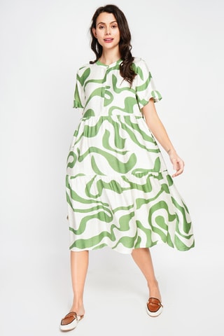 Robe midi en lin - Blanc
