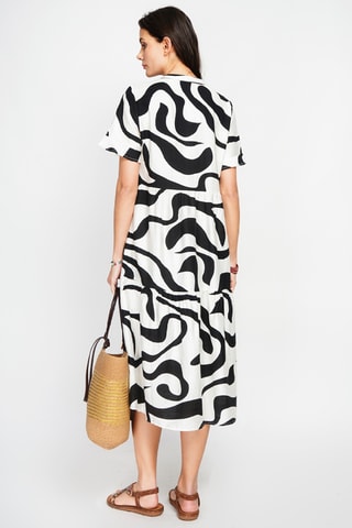 Robe midi en lin - Blanc