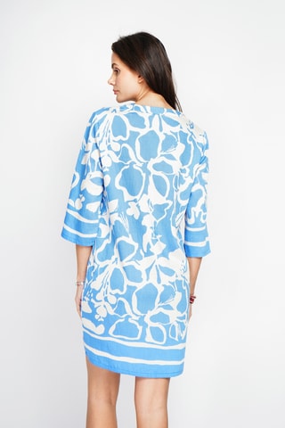 Robe midi en lin - Bleu