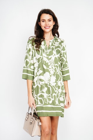 Robe midi en lin - Vert