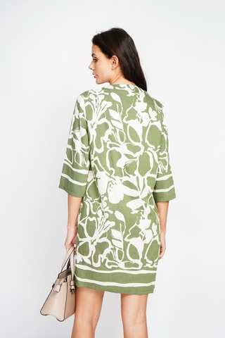 Robe midi en lin - Vert