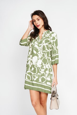 Robe midi en lin - Vert