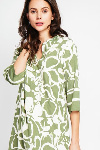 Robe midi en lin - Vert