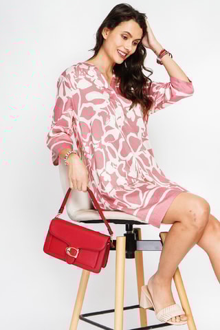 Robe midi en lin - Rose