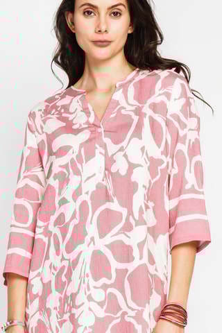 Robe midi en lin - Rose