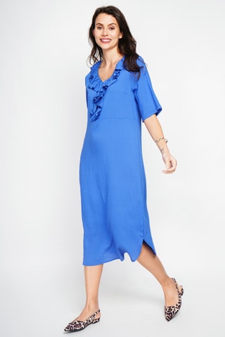 Robe longue en lin - Bleu