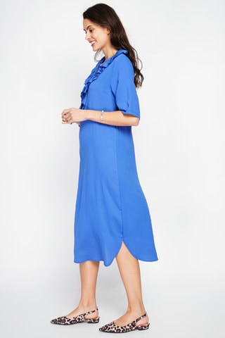 Robe longue en lin - Bleu