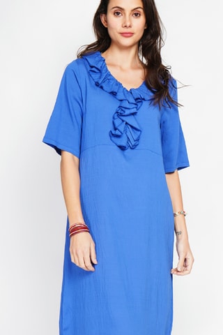 Robe longue en lin - Bleu