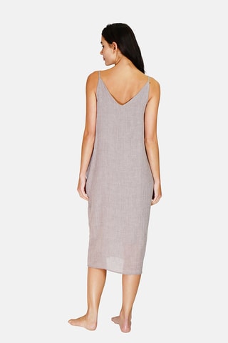 Robe midi en lin 
Gris