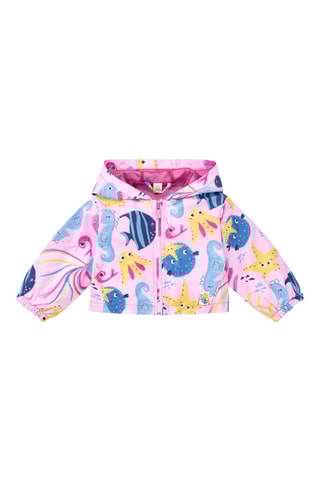 Coupe-vent à capuche Ocean Wonders - Mauve