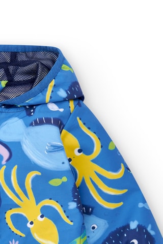 Coupe-vent à capuche Ocean Wonders - Bleu cobalt