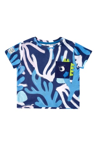 T-shirt Ocean Wonders - Bleu