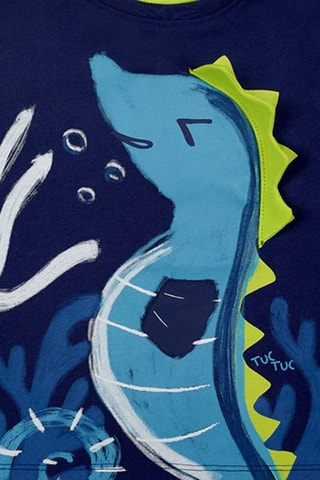 T-shirt Ocean Wonders - Bleu