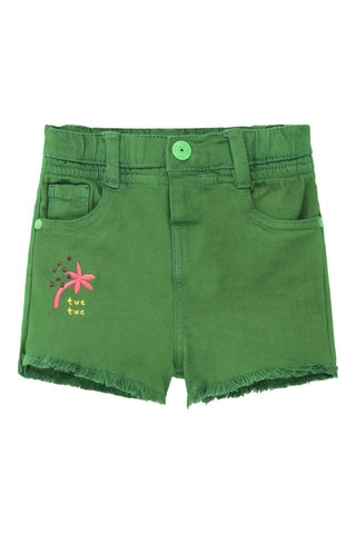 Short en jean Banana Records - Vert