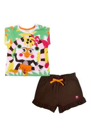 T-shirt et short Banana Records - Blanc