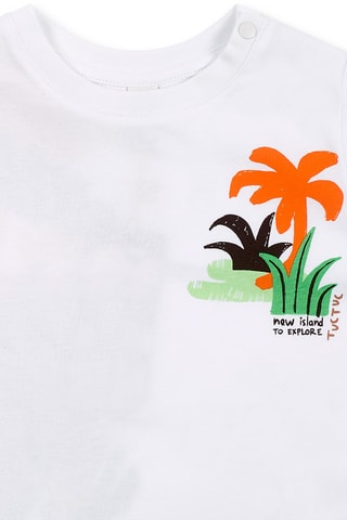 T-shirt et bermuda Banana Records - Blanc