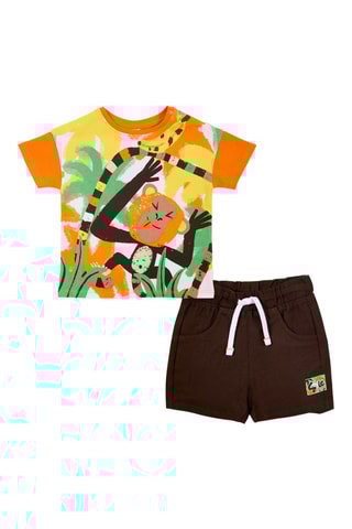 T-shirt et bermuda Banana Records - Orange