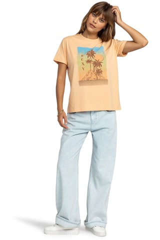 T-shirt en coton biologique - Saumon - Roxy