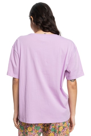 T-shirt oversize en coton biologique - Rose - Roxy