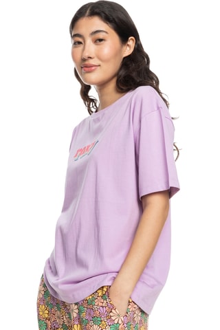 T-shirt oversize en coton biologique - Rose - Roxy