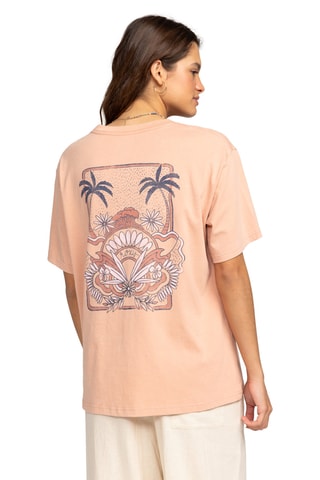 T-shirt oversize en coton biologique - Saumon - Roxy