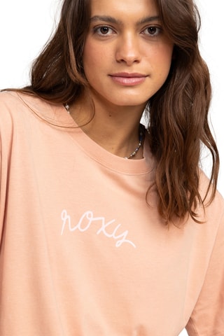 T-shirt oversize en coton biologique - Saumon - Roxy