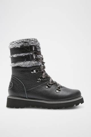 Bottines fourrées en cuir - Noir - Roxy