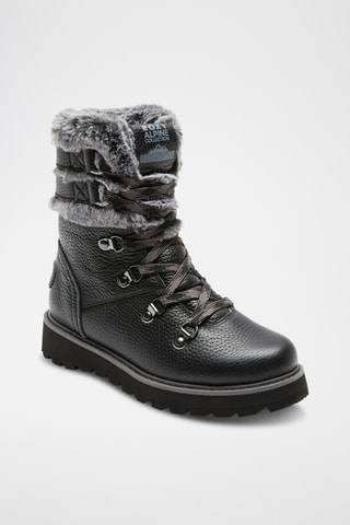 Bottines fourrées en cuir - Noir - Roxy