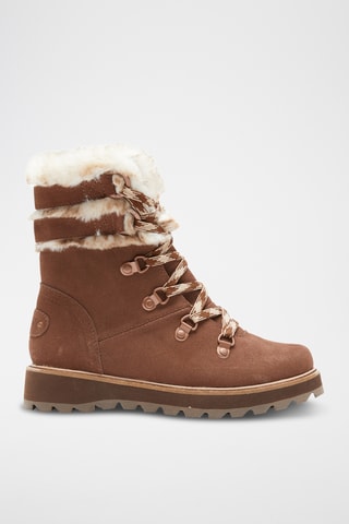 Bottines fourrées en cuir - Marron - Roxy