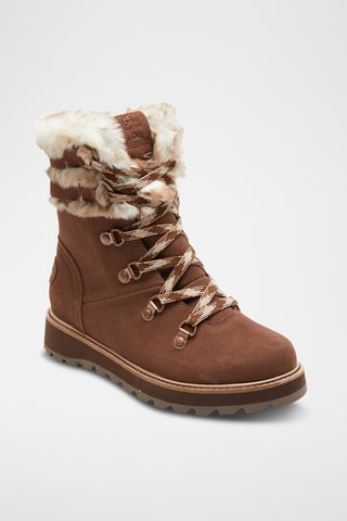 Bottines fourrées en cuir - Marron - Roxy