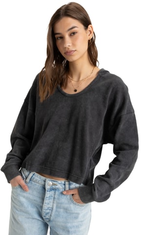 T-shirt à capuche - Noir chiné - Roxy