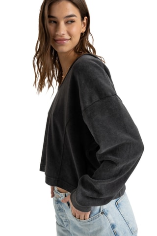 T-shirt à capuche - Noir chiné - Roxy