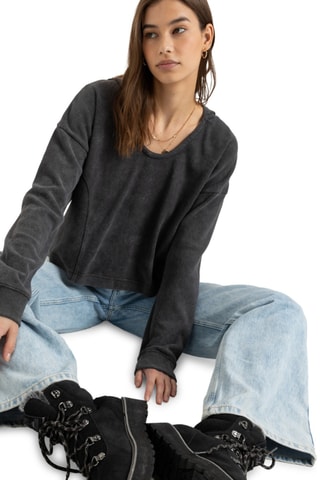 T-shirt à capuche - Noir chiné - Roxy