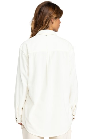 Chemisier boyfriend en velours - Blanc - Roxy