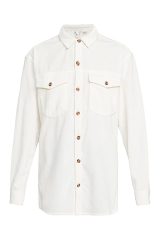 Chemisier boyfriend en velours - Blanc - Roxy
