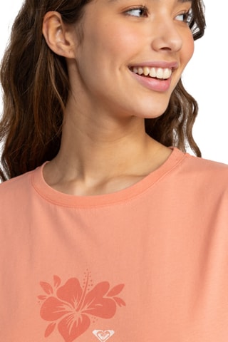 T-shirt loose en coton biologique - Rose - Roxy
