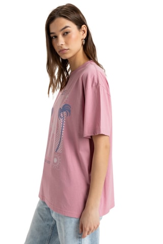 T-shirt relaxed en coton biologique - Violet - Roxy