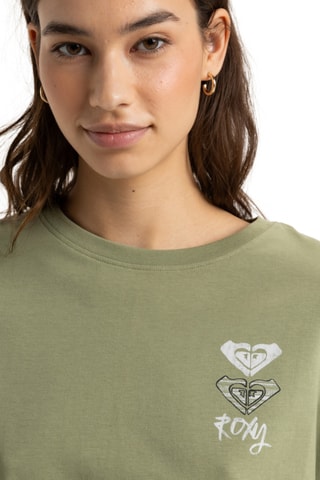 T-shirt regular en coton biologique - Vert - Roxy