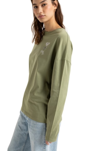 T-shirt regular en coton biologique - Vert - Roxy