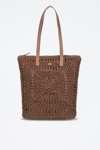 Tote bag en paille - Marron foncé - Roxy