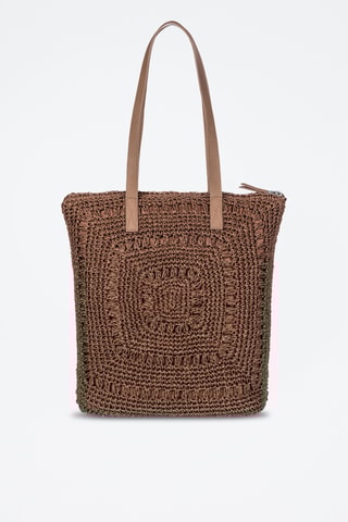 Tote bag en paille - Marron foncé - Roxy