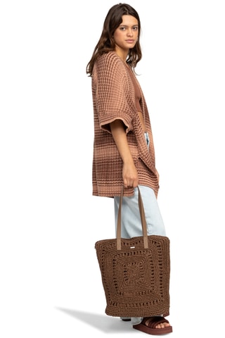 Tote bag en paille - Marron foncé - Roxy