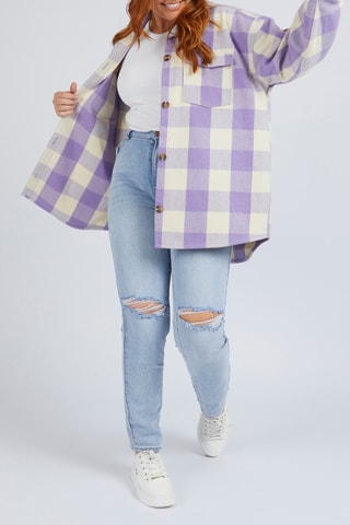Surchemise 
Violet et beige - Roxy