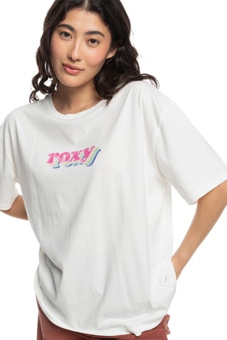 T-shirt oversize en coton biologique - Blanc - Roxy