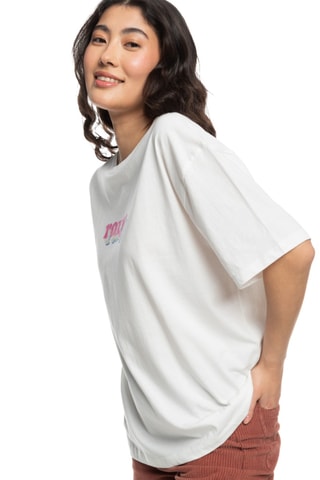 T-shirt oversize en coton biologique - Blanc - Roxy