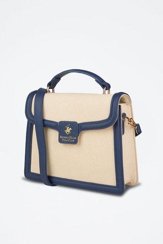 Sac à main Beige et bleu marine