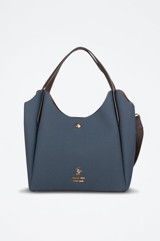 Sac porté épaule - Bleu marine et marron