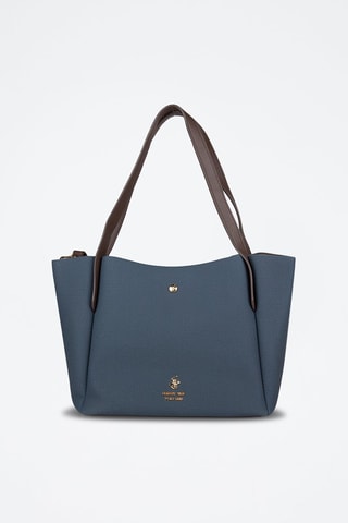 Cabas - Bleu marine et marron