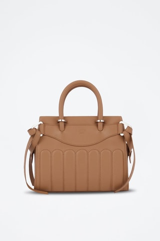 Sac à main en cuir Mini Carryall - Camel