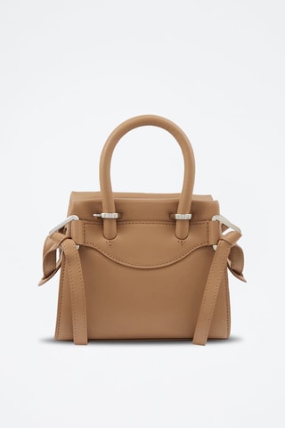 Sac à main en cuir Mini Carryall - Camel